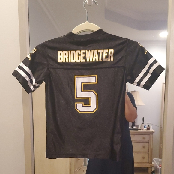 NFL Black Vikings Jersey Shirt with Number 5 (25) - Picture 3 of 3